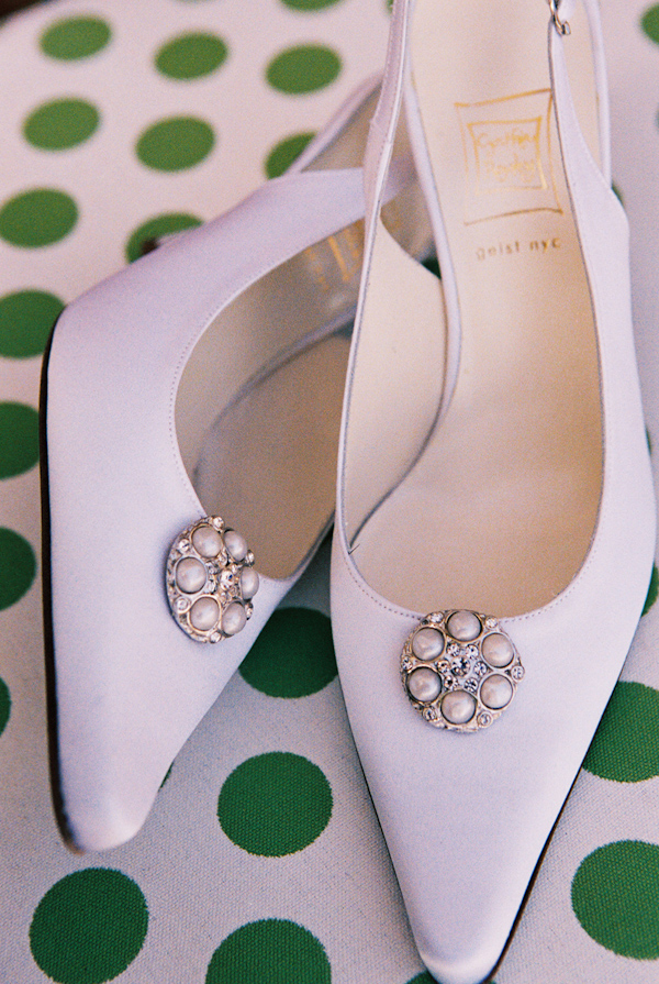 white wedding shoes photo by Yvette Roman Photography